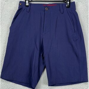 Under Armour Shorts Mens 30 Heat Gear Blue Nylon Blend Golf Loose Stretch Hiking